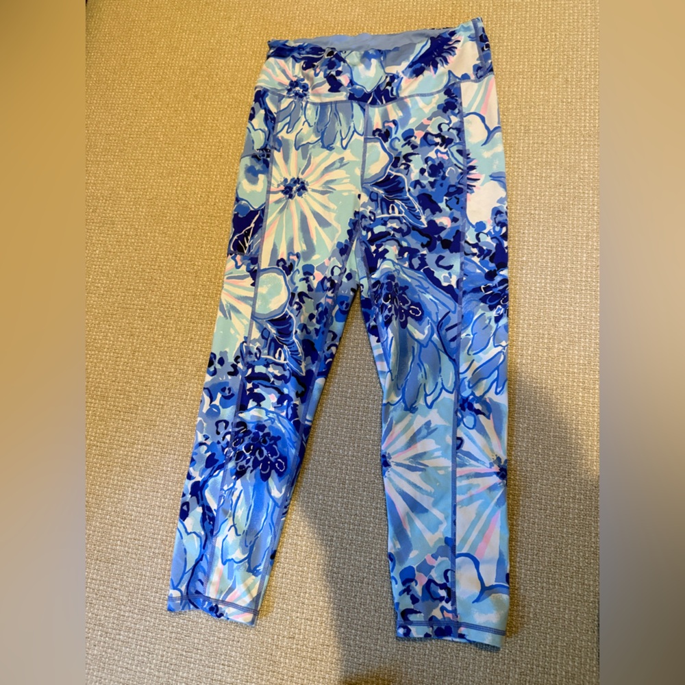 Lilly Pulitzer Blue Floral luxotic Leggings